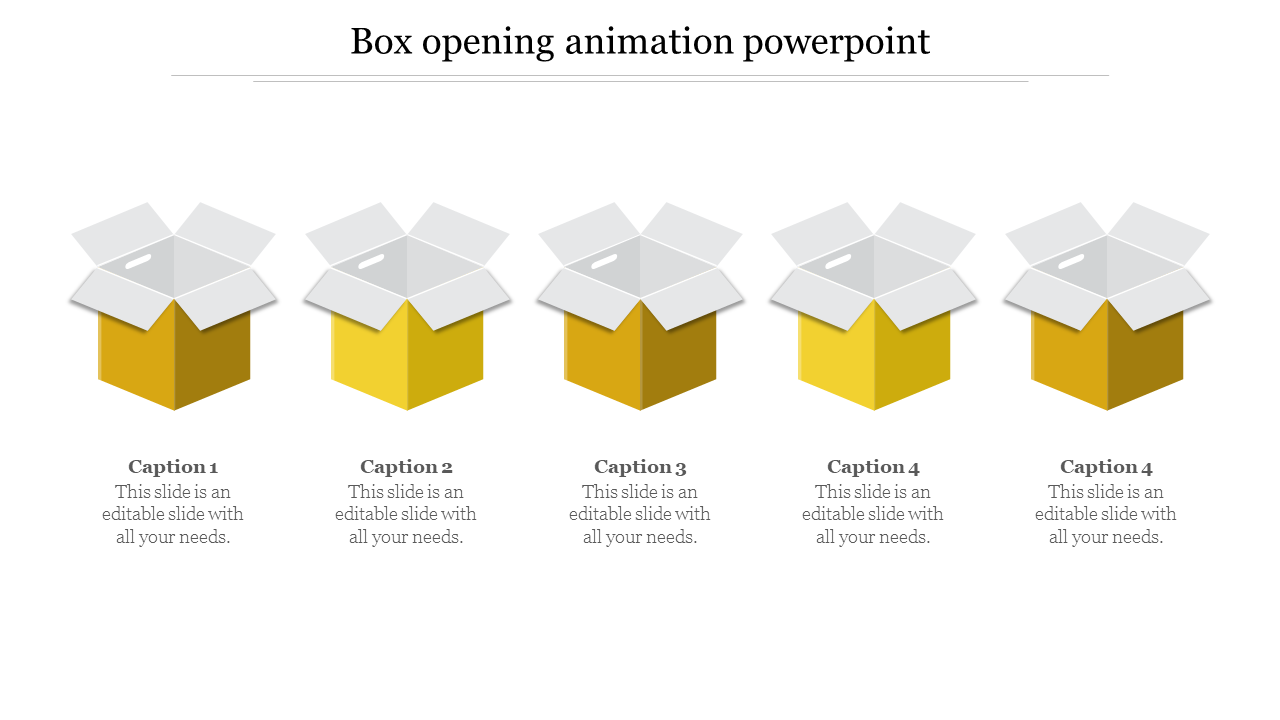 box opening animation powerpoint-5-Yellow